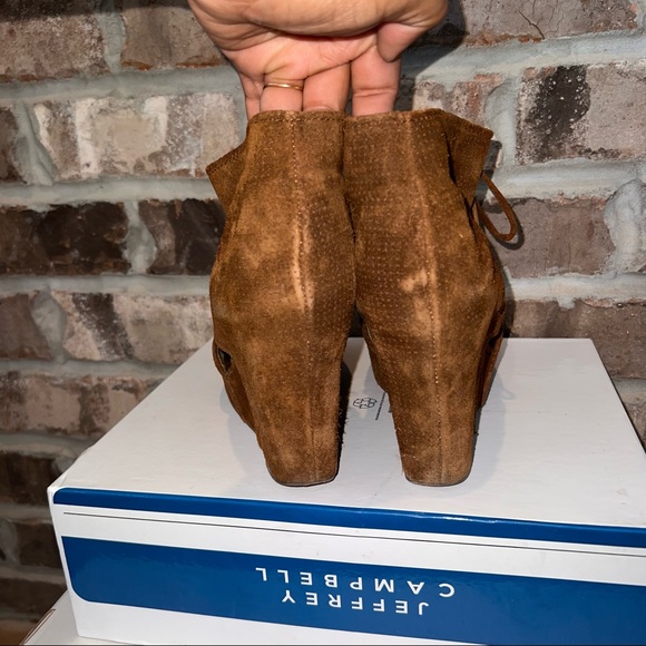 Suede Brown Heels - Picture 3 of 8